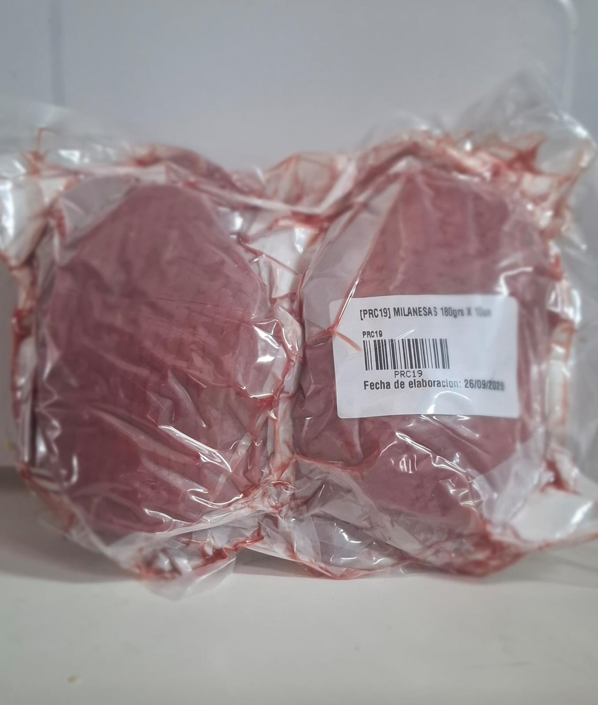 MILANESAS 180grs X 10un 